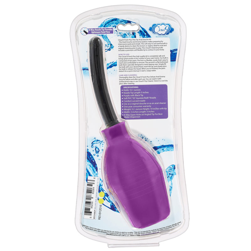 Cloud 9 Novelties Fresh Plus Deluxe Enema Douche - 10.1 Oz Ez Squeeze Bulb
