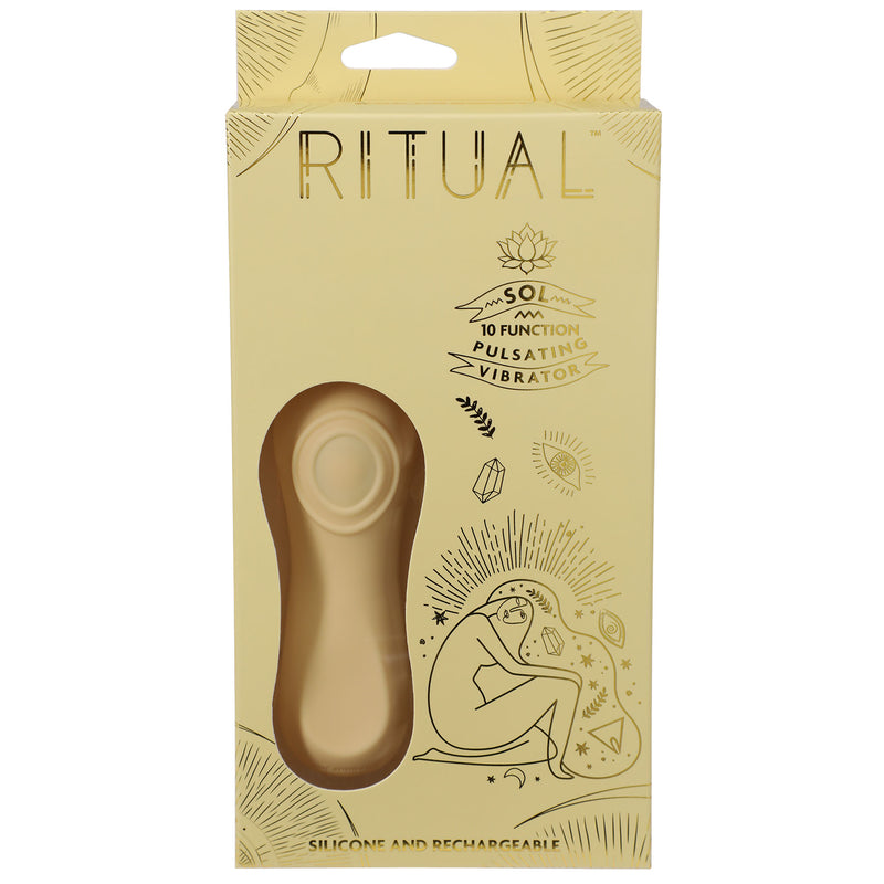 Doc Johnson Ritual - Sol - Rechargeable Silicone Pulsating Vibe - Yellow