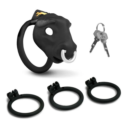 "Bull Chastity Cage - Black MS-AH664-BLACK"