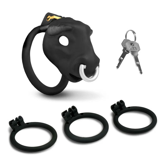 XR Brands Bull Chastity Cage - Black