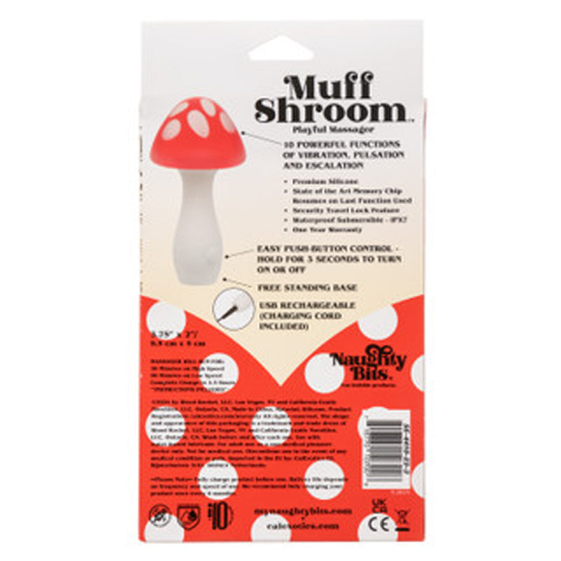 CalExotics Naughty Bits Muff Shroom Playful Massager - Red