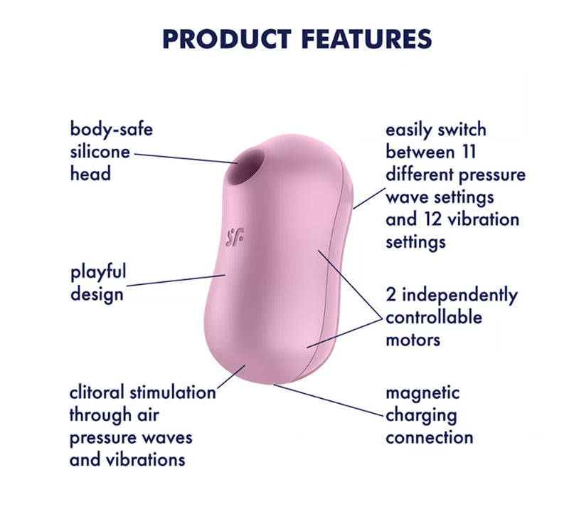 Satisfyer Satisfyer Cotton Candy - Air Pulse Stimulator Plus Vibrator - Lilac
