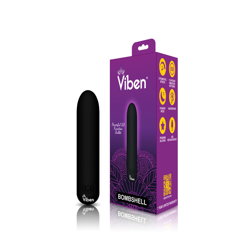 Viben Bombshell Flexible Bullet - Black
