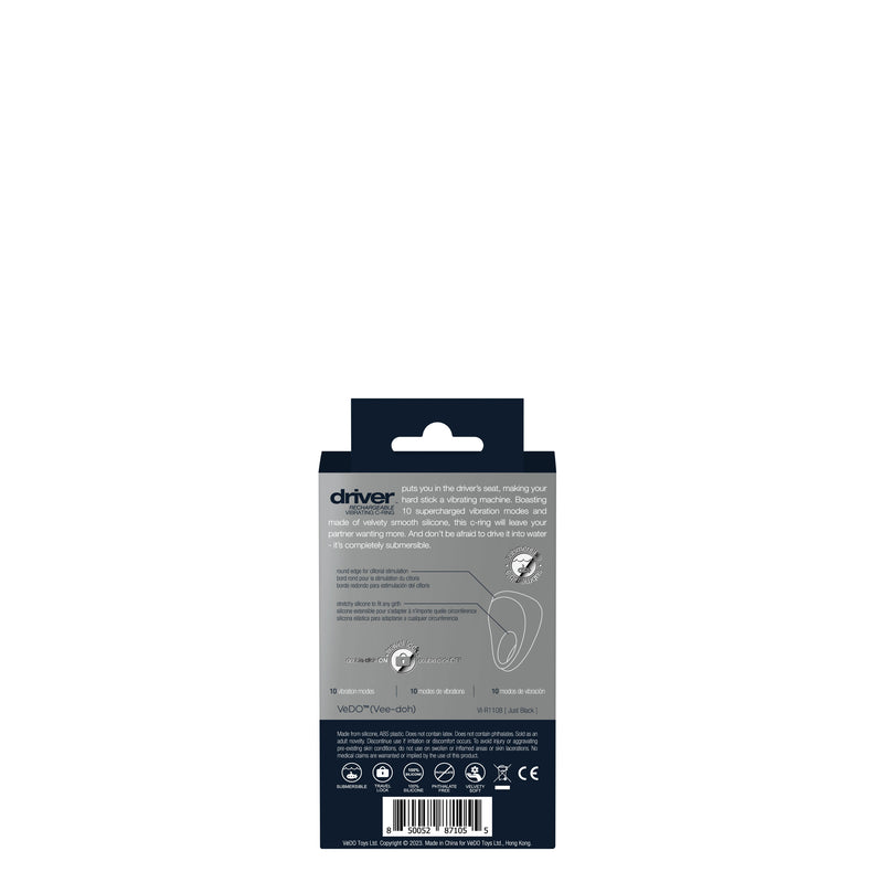 VeDO Driver Rechargeable Vibrating C-Ring - Black