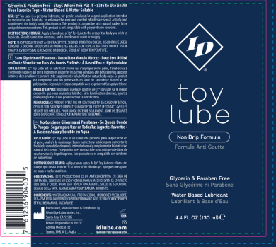 I.D. Lubricants ID Toy Lube 4.4 Fl Oz Bottle