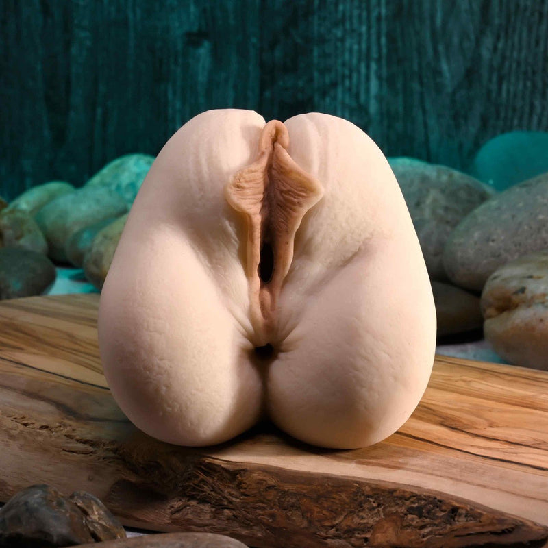 Evolved Novelties Dani Daniels Movie with Vagina and Anal Stroker - White - Stroker Masturbator - Realistic Pocket Pussy