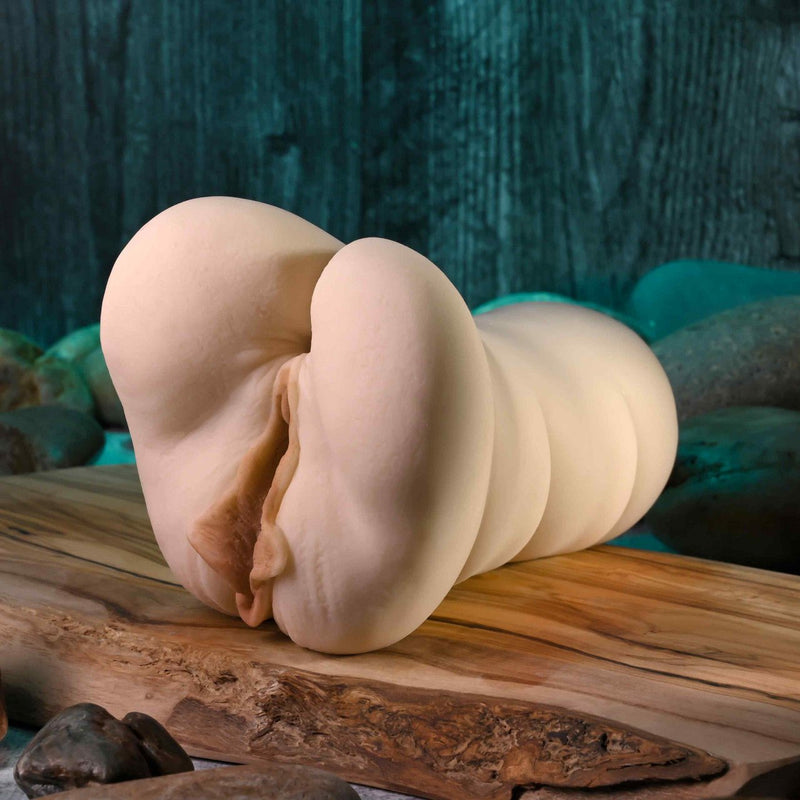 Evolved Novelties Dani Daniels Movie with Vagina and Anal Stroker - White - Stroker Masturbator - Realistic Pocket Pussy
