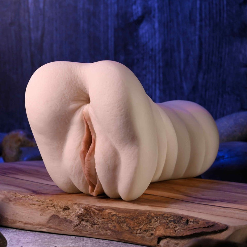 Evolved Novelties Sasha Grey Movie with Vagina and Anal Stroker - White - Stroker Masturbator - Realistic Pocket Pussy