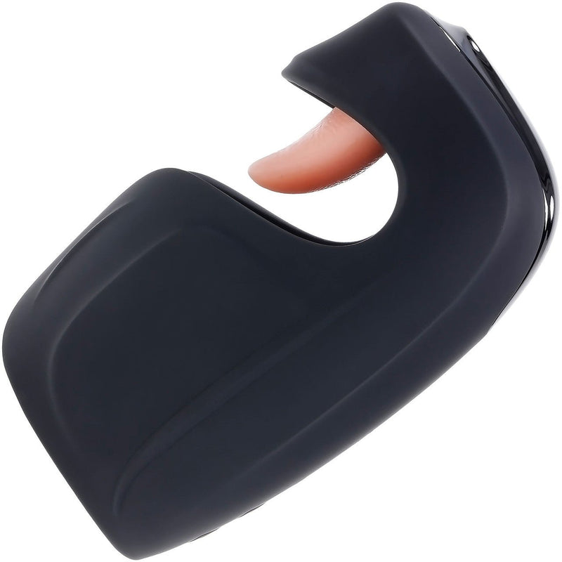 Evolved Novelties Lick The Tip Black - Automatic Stroker Masturbator - Canister Masturbation Cup