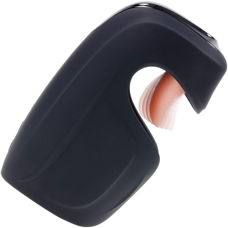 Evolved Novelties Lick The Tip Black - Automatic Stroker Masturbator - Canister Masturbation Cup