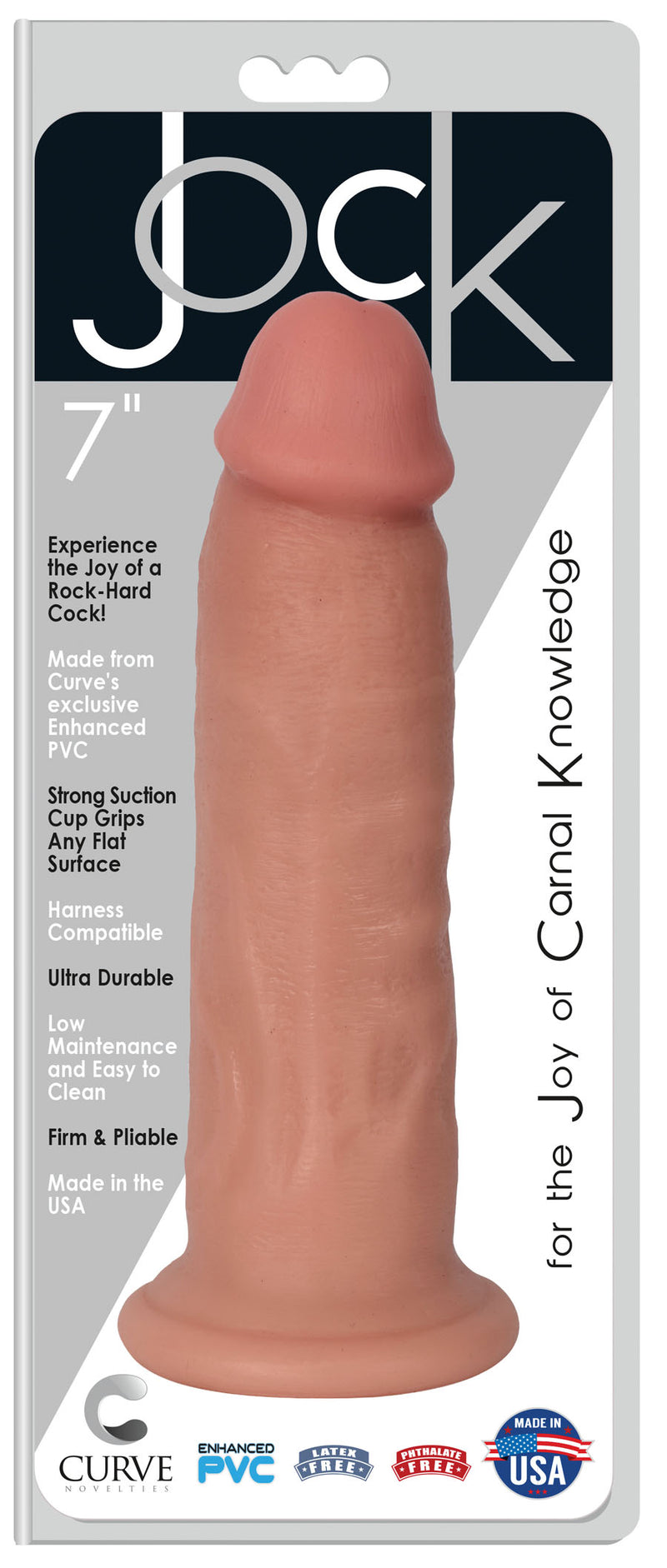 Curve Toys Jock 7 Inch Dong - Vanilla