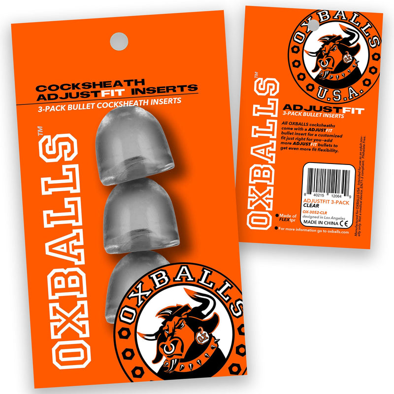 Oxballs Cocksheath Adjustfit 3 Pack Bullet Inserts