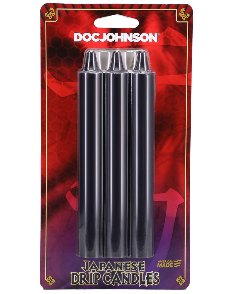 Doc Johnson Japanese Drip Candles - 3 Pack - Black
