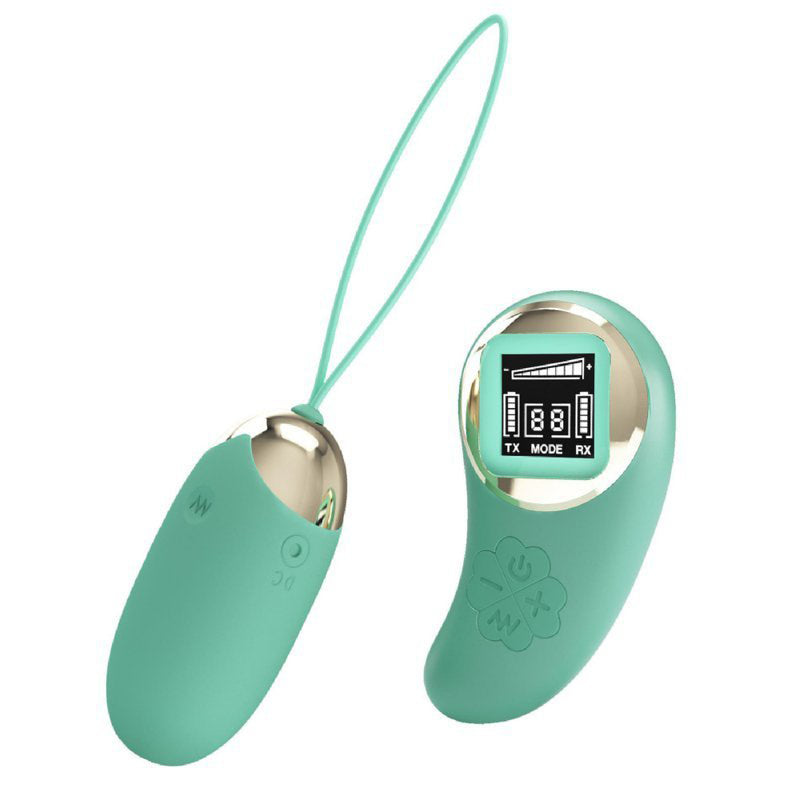 Pretty Love Mina Vibrating Remote Control Egg - Turquoise