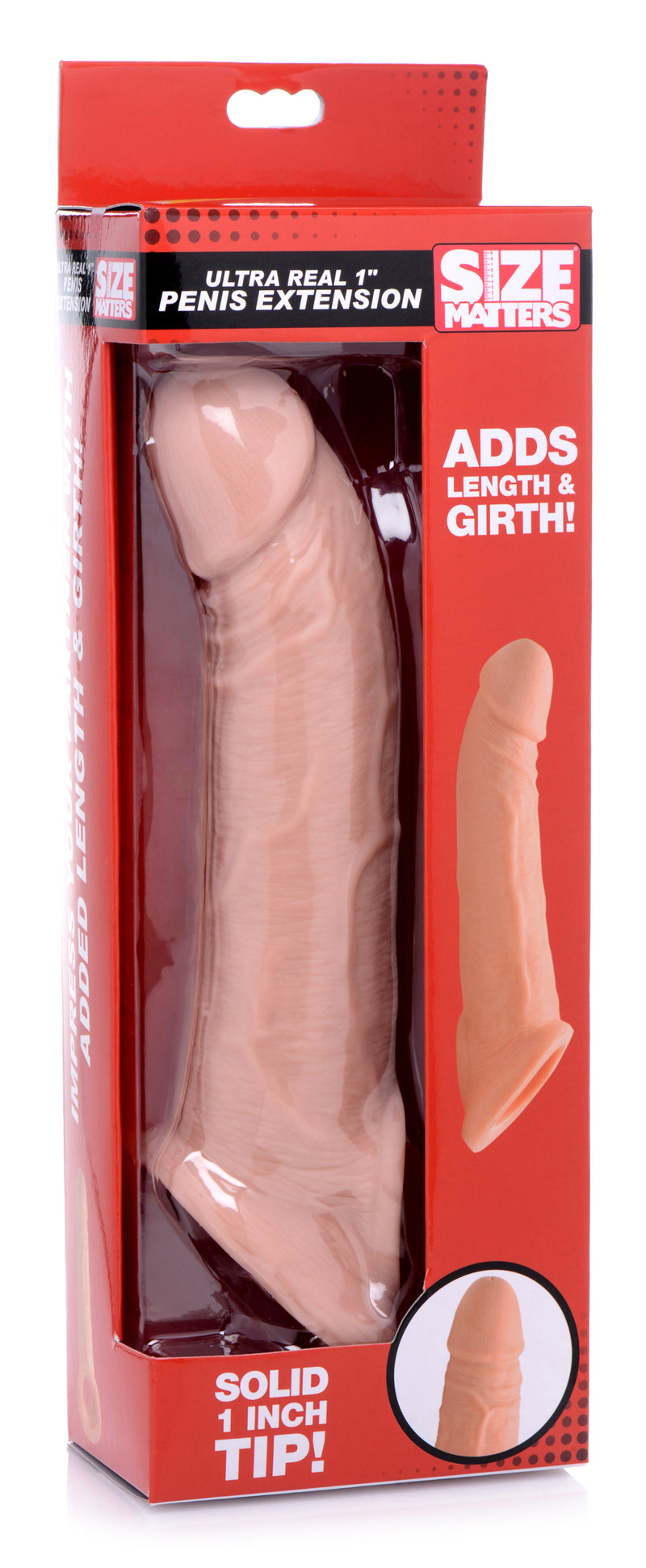 XR Brands Ultra Real 1 Inch Solid Tip Penis Extension