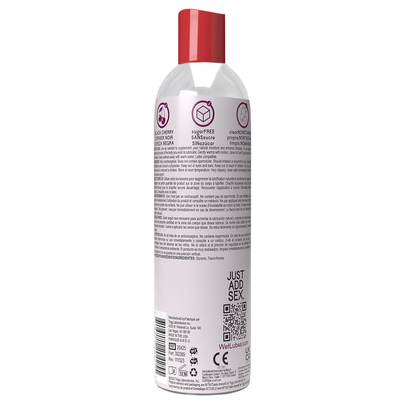 Wet Wet Warming Fun Flavors - Black Cherry - 4 in 1 Lubricant 4 Oz