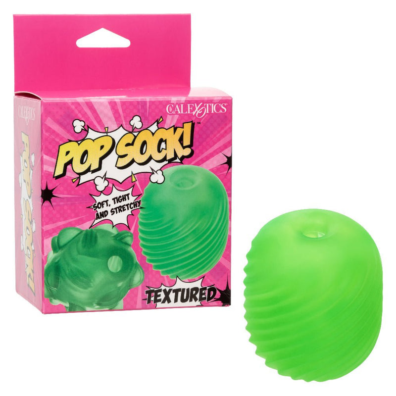 CalExotics Pop Sock Textured - Green - Stroker Masturbator - Mini Stroker