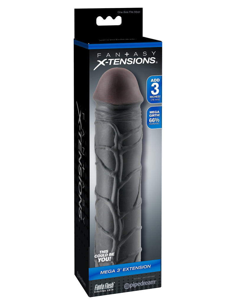 Pipedream Fantasy X-Tension Mega 3-Inch Extension - Black