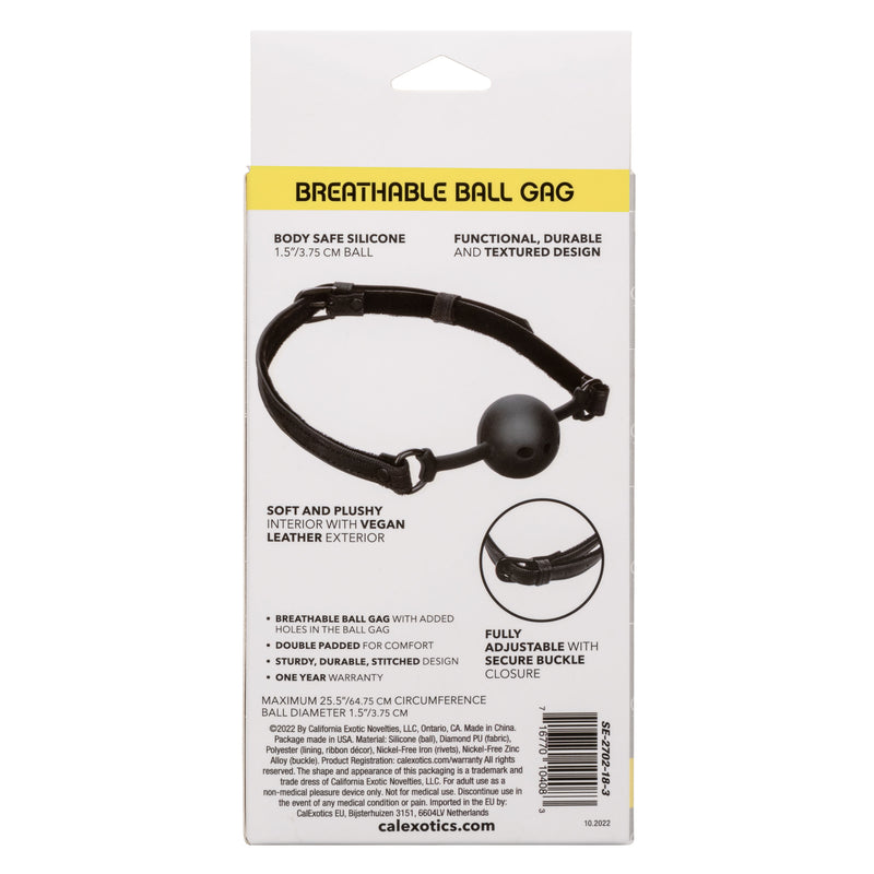 CalExotics Boundless Breathable Ball Gag - Black