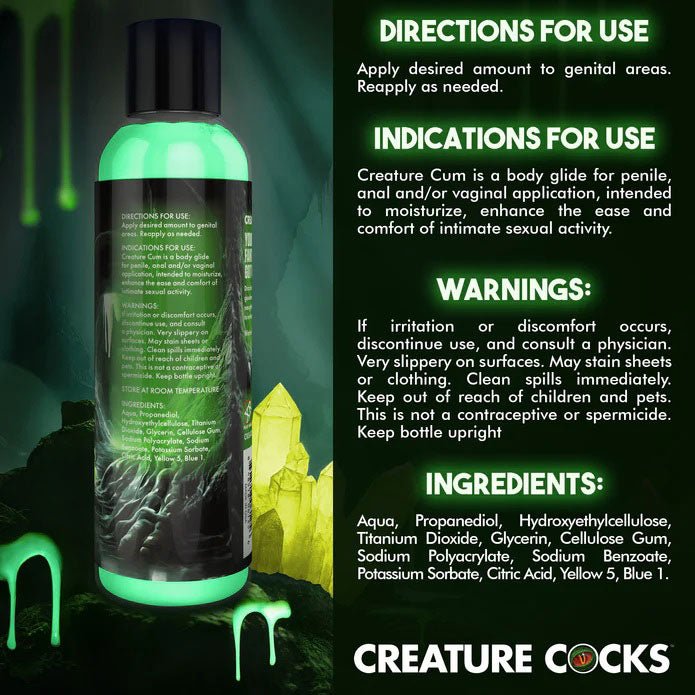 XR Brands Creature Cum Green Water-Based Lubricant 8oz