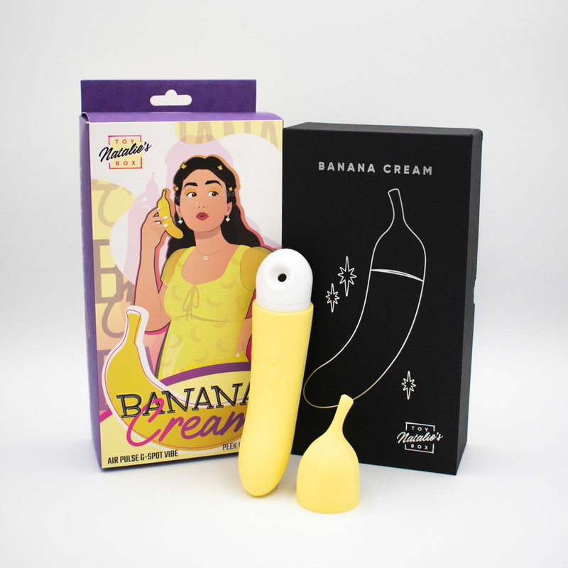 Like A Kitten Banana Cream Air Pulse and G-Spot Vibrator - Yellow