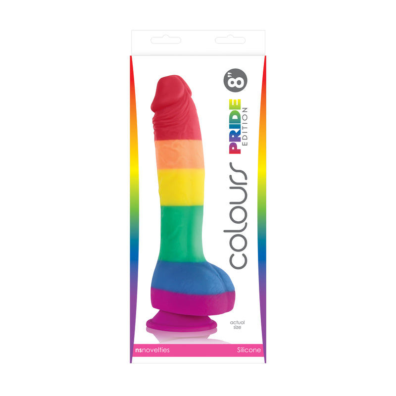 nsnovelties Colours Pride Edition - 8 Inch Dong - Rainbow