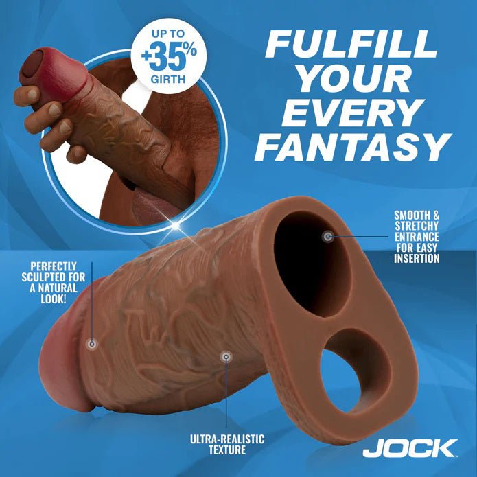 Curve Toys Jock Silicone Penis Extension Sleeve - Dark
