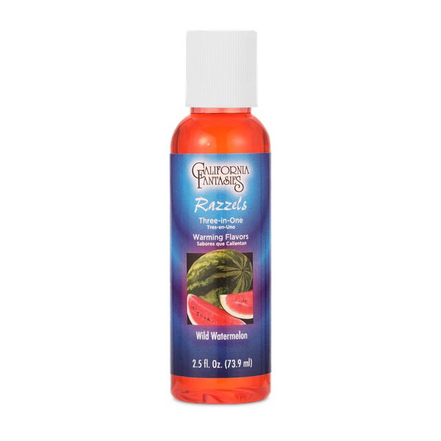 California Fantasies Razzels Warming Lubricant - Wild Watermelon - 2 Oz. Bottle