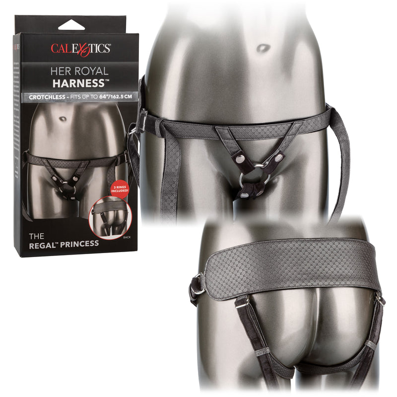 CalExotics Her Royal Harness the Regal Princess - Pewter