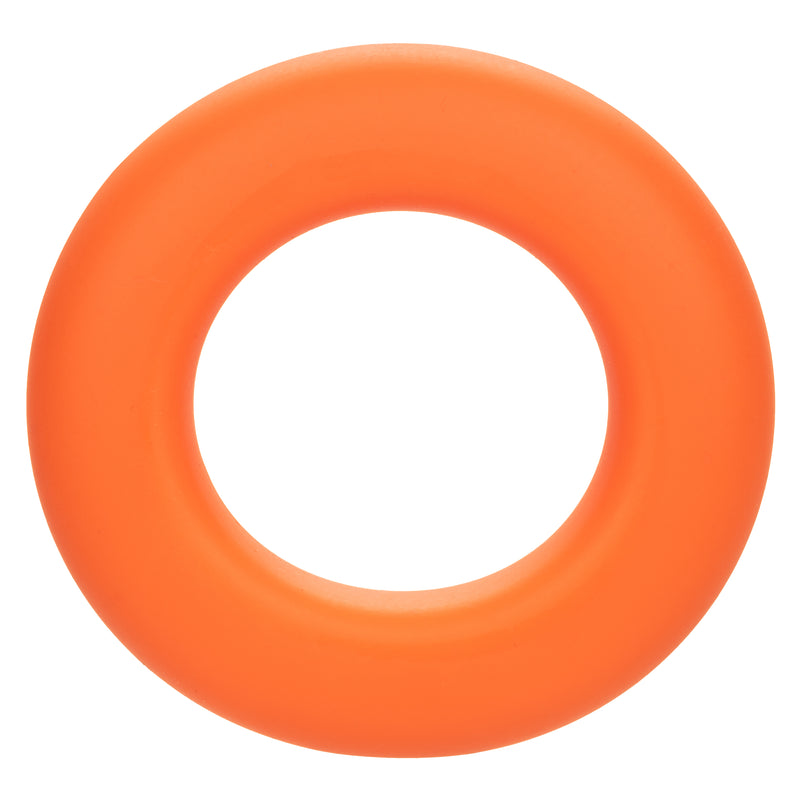 CalExotics Alpha Liquid Silicone Prolong Large Ring - Orange