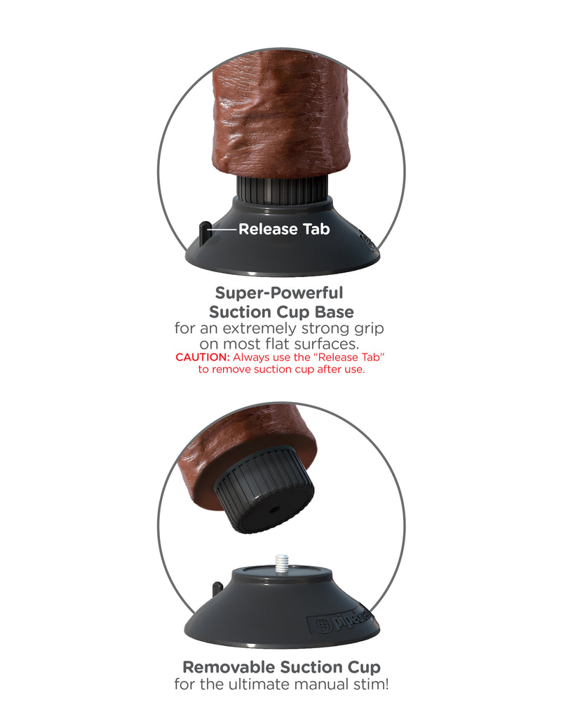 Pipedream King Cock 7-Inch Vibrating Cock - Brown