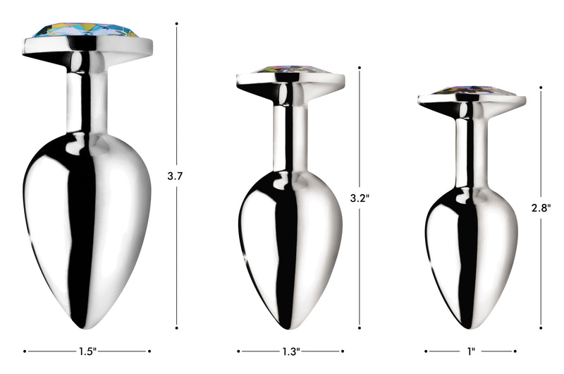 XR Brands Rainbow Prism Gem Anal Plug - Small