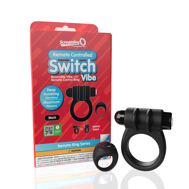 Screaming O Screaming O Remote Controlled Switch Vibrating Ring - Black