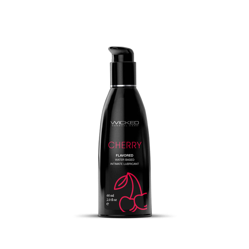 Wicked Sensual Care Aqua Cherry Flavored Water Based Intimate Lubricant - 2 Fl. Oz.