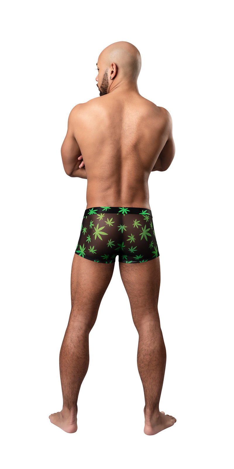 Male Power Hazy Dayz - Pouch Short - Small - Pot Leaf