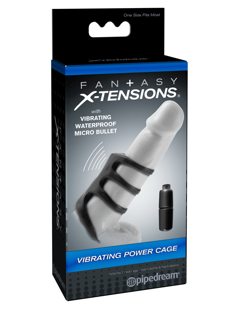Pipedream Fantasy X-Tensions Vibrating Power Cage - Black