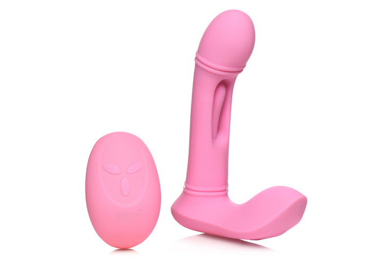 XR Brands Flickers G-Flick Flicking G-Spot Vibrator With Remote - Pink