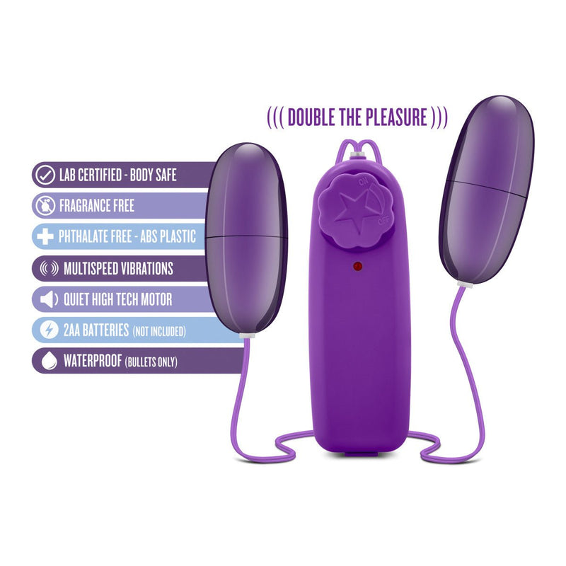 B Yours Double Pop Egg Plum 2-Inch Vibrating Egg