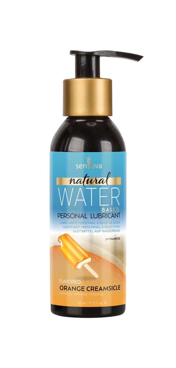 Sensuva Natural Water-Based Personal Lubricant - Orange Creamsicle 4 Fl. Oz. (125ml) Bottle
