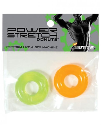SI Novelties Power Stretch Donuts - 2 Pack - Orange and Green