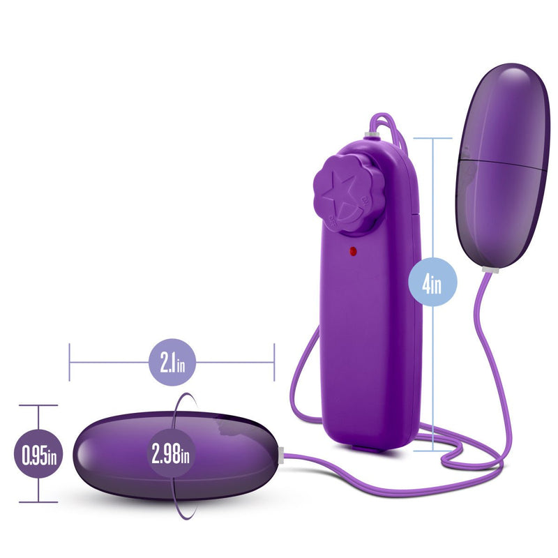 B Yours Double Pop Egg Plum 2-Inch Vibrating Egg