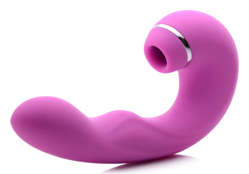 XR Brands Shegasm 5 Star 10x Tapping G-Spot Vibe With Suction - Pink