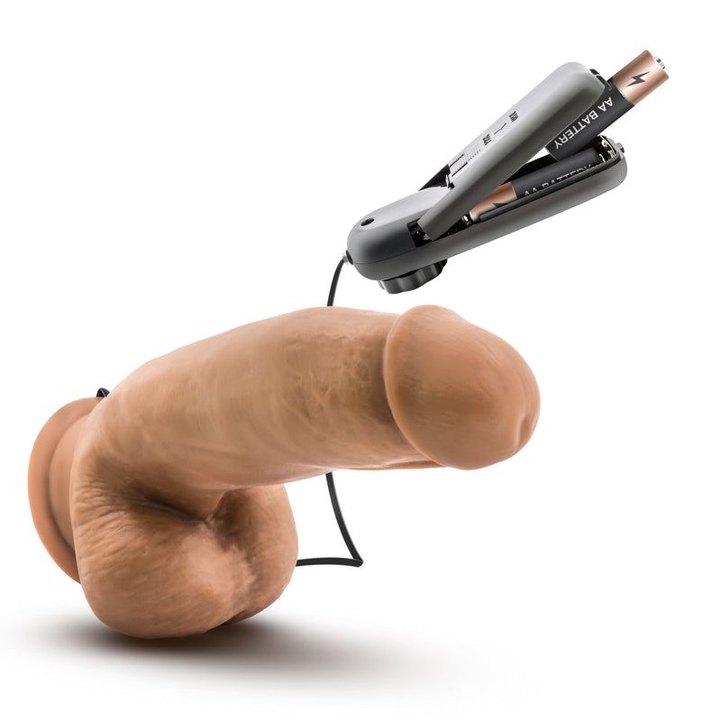 Coverboy MMA Fighter Realistic Mocha 7-Inch Long Remote Control Vibrating Dildo With Suction Cup Base