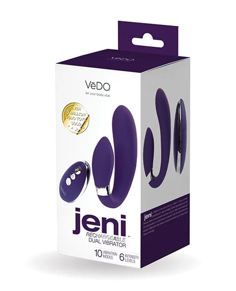 VeDO Jeni C-Shaped Dual Motor Vibe With Remote - Purple