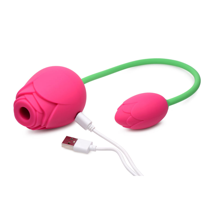 XR Brands Bloomgasm Rose Duet - Sucking Rose and Vibrating - Rosette