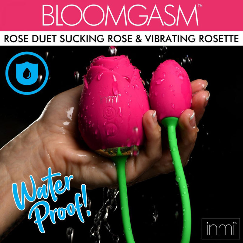 XR Brands Bloomgasm Rose Duet - Sucking Rose and Vibrating - Rosette