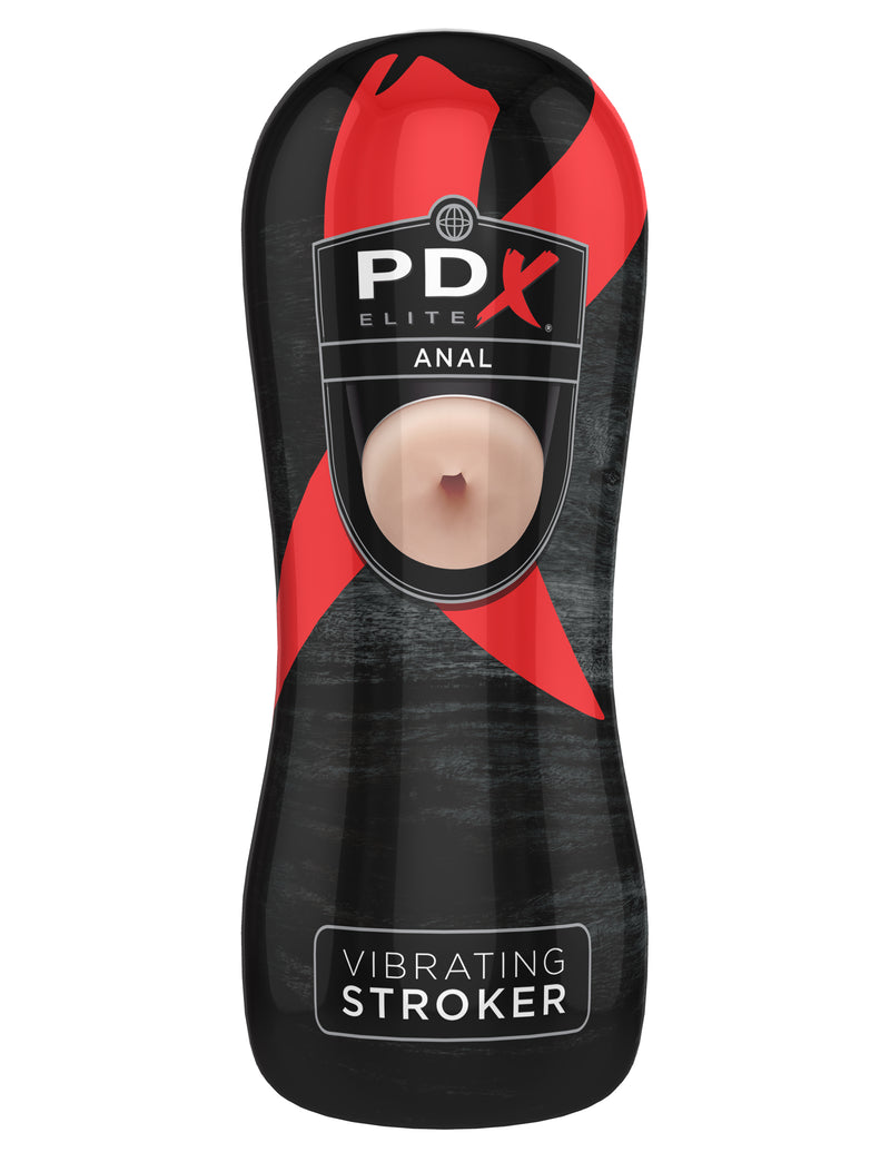 Pipedream PDX Elite Vibrating Stroker Anal - Realistic Stroker Masturbator - Canister Masturbation Cup