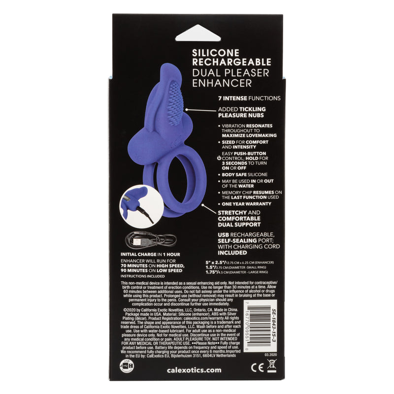 CalExotics Silicone Rechargeable Dual Pleaser Enhancer