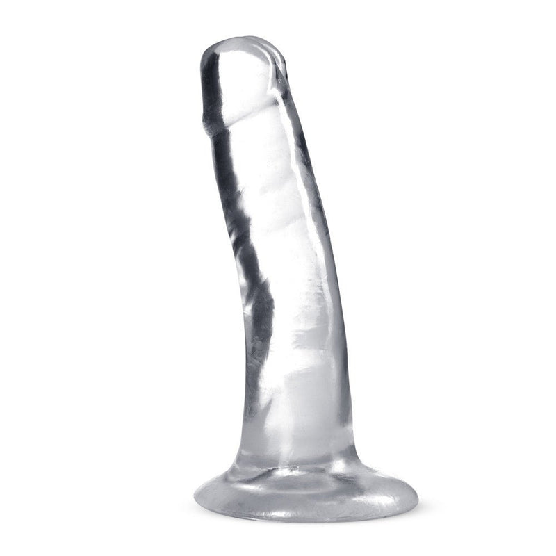 B Yours Plus Hard Happy Realistic G-Spot Clear 5.5-Inch Long Dildo With Suction Cup Base