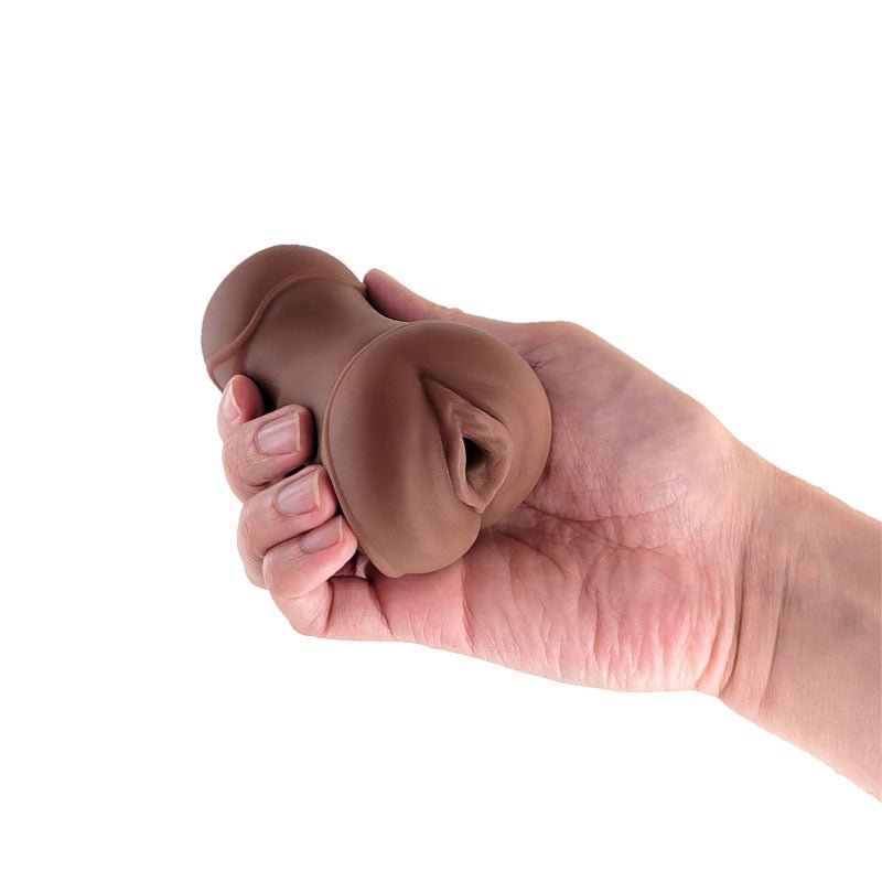 NS Novelties Pocket Pals - Vagina Stroker - Brown - Stroker Masturbator - Realistic Pocket Pussy - Mini Stroker